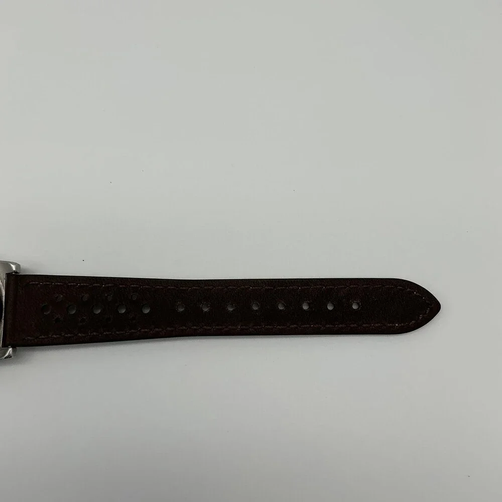 Wenger Swiss Military Mens Watch 38mm Field Black Dial Leather 72934 New Battery